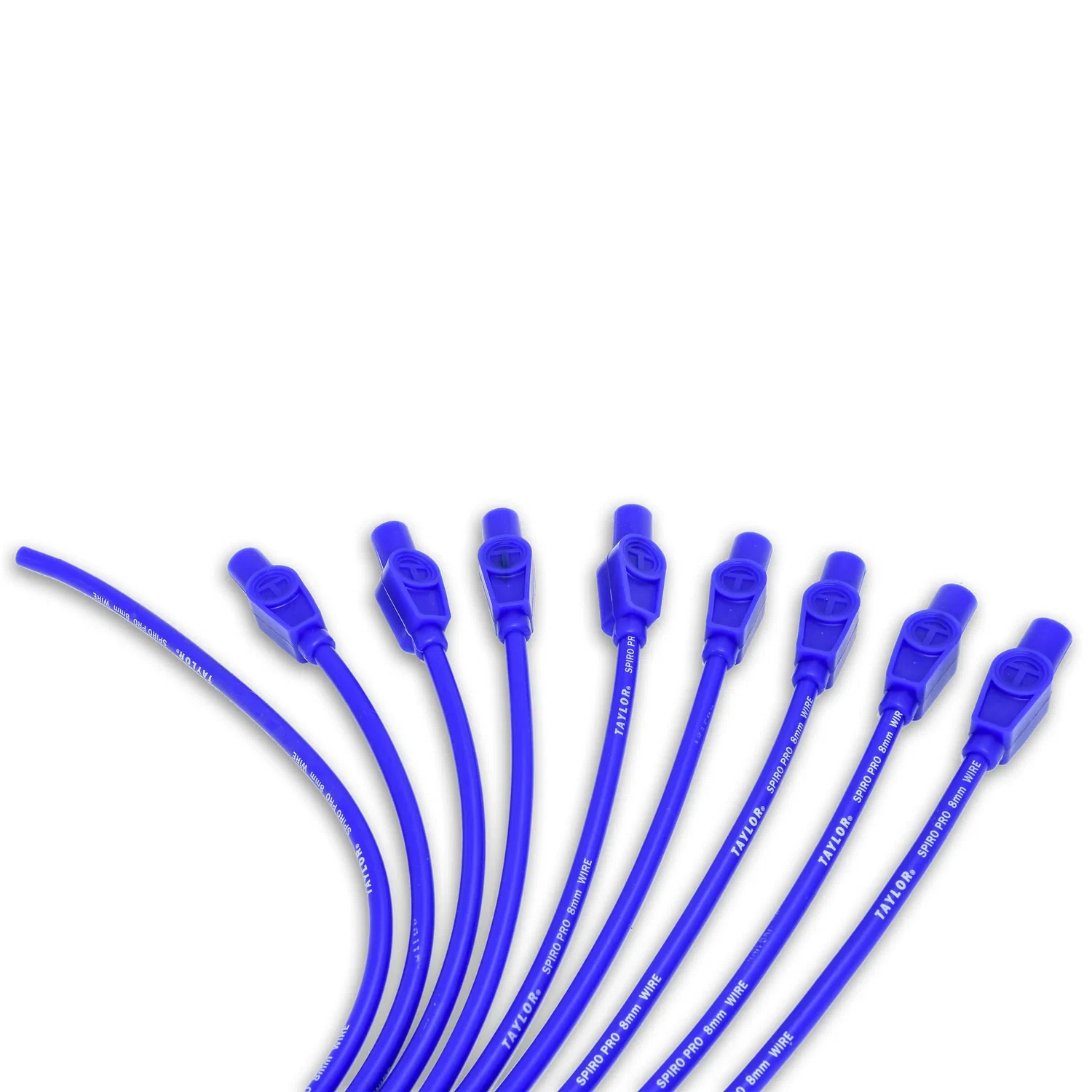 Spark Plug Wire Set Universal 8mm Silicone Spiro Pro 180_ 350 ohm_ft Blue 73655
